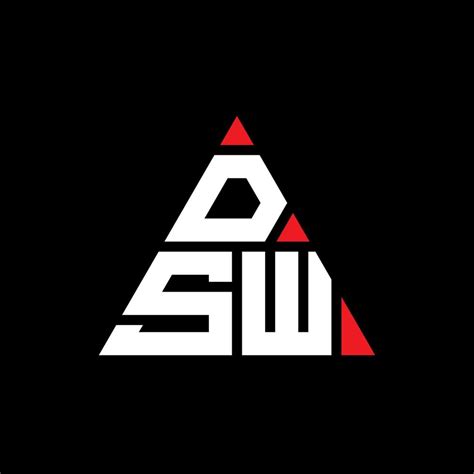 DSW triangle letter logo design with triangle shape. DSW triangle logo ...