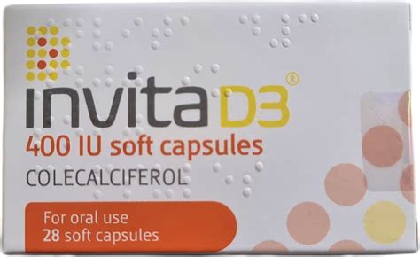 InVita D3 - Colecalciferol 400 IU 28 Soft Capsules | medino