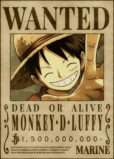 'Luffy Bounties' Metal Poster - Mecha Nime | Displate in 2020 | One piece luffy, One piece ...