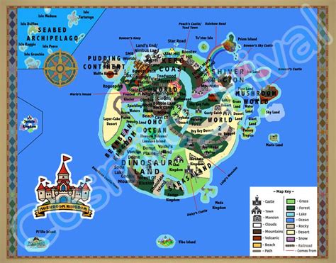 Map of Mushroom Continent using surrounding topography of Super Mario Odyssey : r/Marioverse