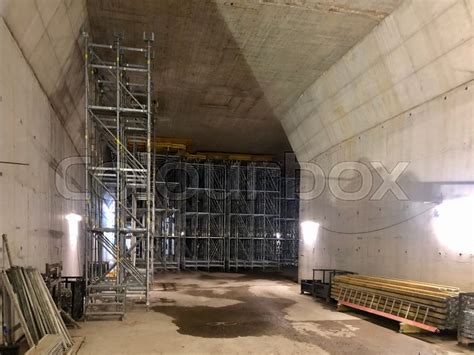 Train tunnel construction with ... | Stock image | Colourbox