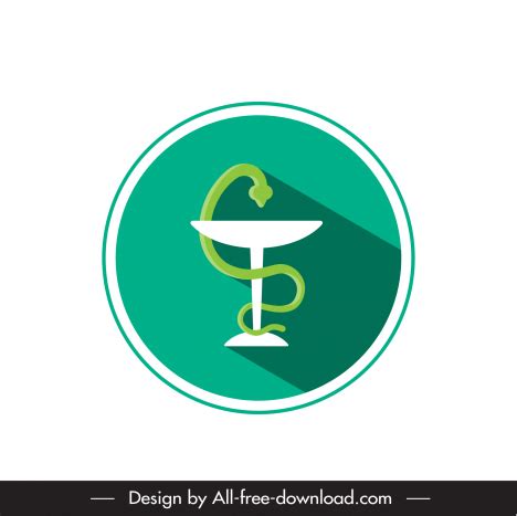 Pharmacy symbol logo template circle isolated snake glass sketch vectors stock in format for ...