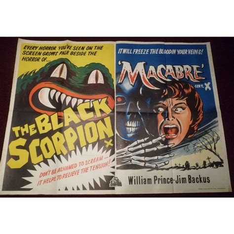 BLACK SCORPION, The / MACABRE (1957) original release UK Quad poster on ...