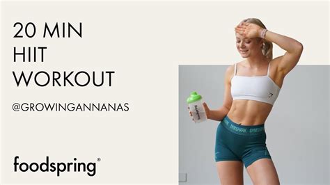 20 MIN | HIIT Workout | mit Gewichten | foodspring® | @growingannanas - YouTube