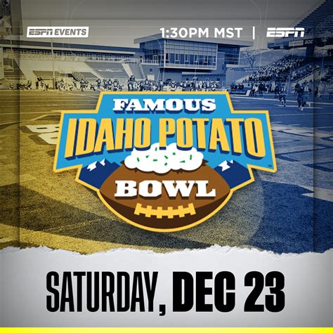 Famous Idaho Potato Bowl Set for December 23