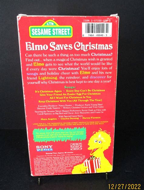 Sesame Street Elmo Saves Christmas VHS, 1996 Maya Angelou - Etsy