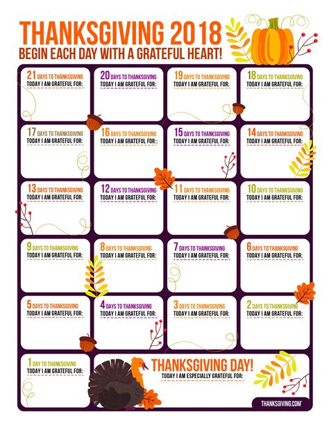 Free download: Your Thanksgiving gratitude countdown calendar