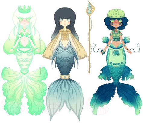 [Customs] Mermaids pt 2 by SpookstressAdopts on DeviantArt