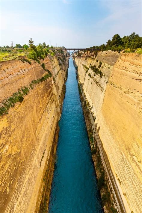 Corinth Canal in Greece stock photo. Image of interest - 147108466