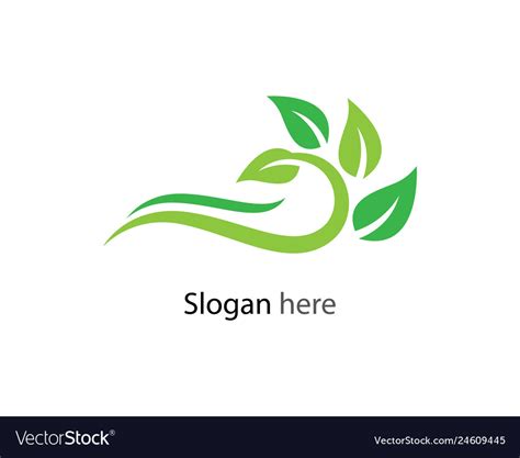 Green leaf symbol Royalty Free Vector Image - VectorStock