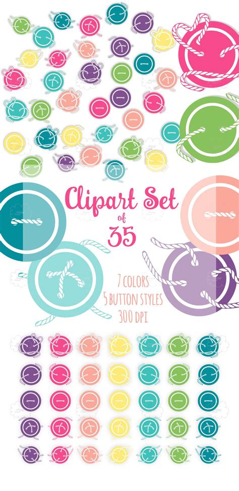 Sewing Buttons Clipart