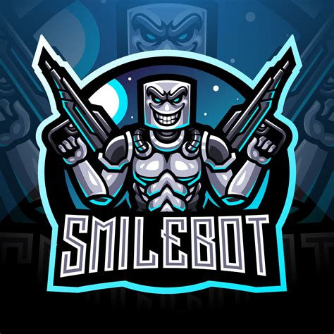 Smile robot esport mascot logo design 6511473 Vector Art at Vecteezy