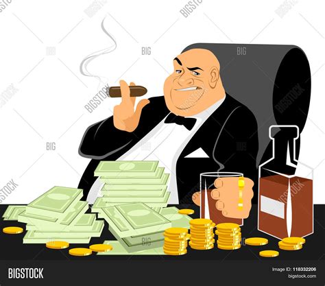 Rich Man Smoking Vector & Photo (Free Trial) | Bigstock