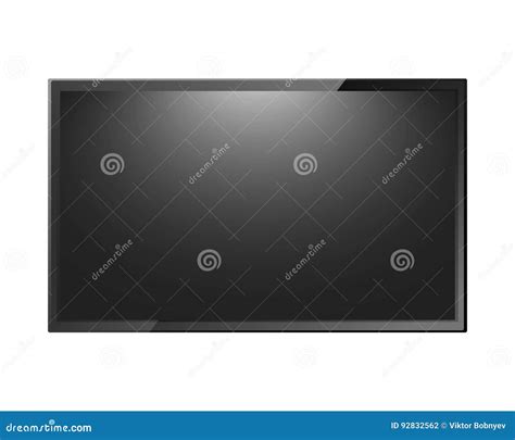 Modern TV blank screen stock vector. Illustration of panel - 92832562