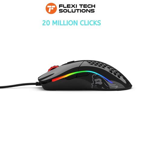 GLORIOUS Model O Glossy Black / Glossy White Wired RGB Gaming Mouse ...