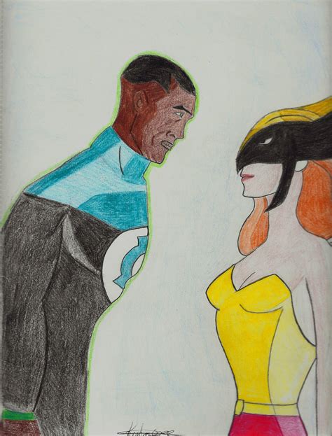 Green Lantern and Hawkgirl by iodine83 on DeviantArt