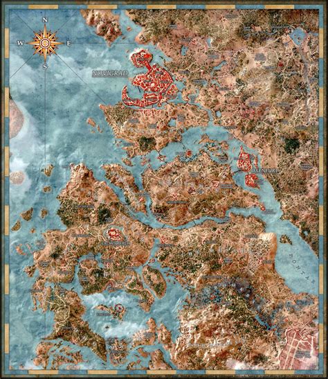 Witcher Wild Hunt Map Velen Novigrad - postersize by ExtravagantAardvark on DeviantArt