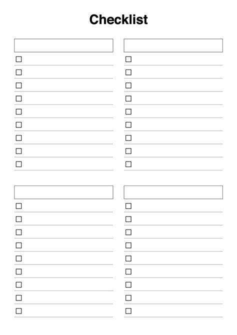 Blank checklist or to do list printable 12782575 Vector Art at Vecteezy