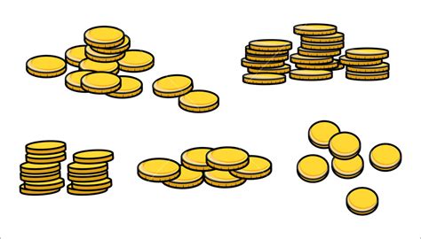 Gold Coins Stack - Cartoon Vector Illustration Royalty-Free Stock Image ...