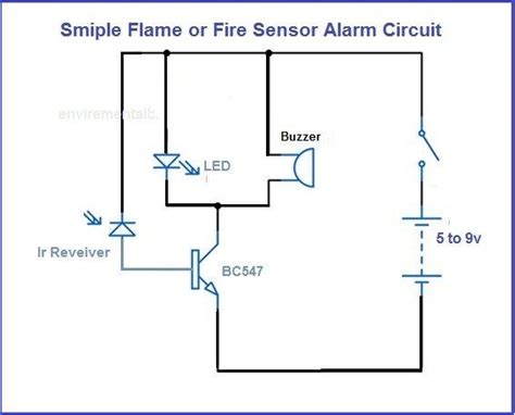 Sensitive Fire Alarm Circuit using Infrared IR LED | Fire alarm, Circuit, Electronic circuit ...