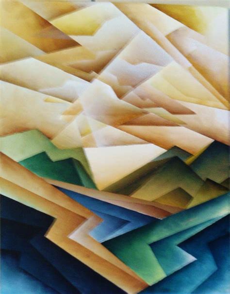 Cubist Landscape Painting by Brandon Allebach