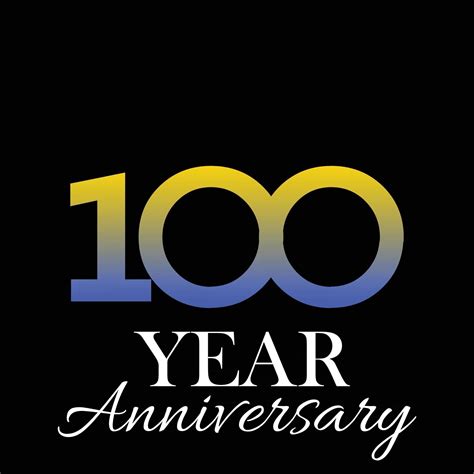 100 Year Anniversary Logo Vector Template Design Illustration Color ...