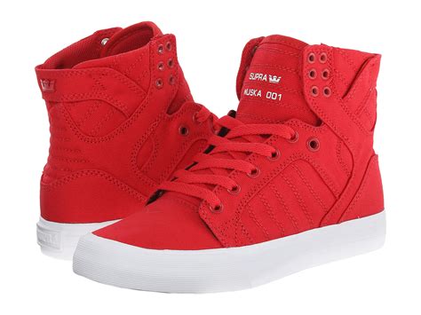 Supra Skytop D Red Canvas - Zappos.com Free Shipping BOTH Ways