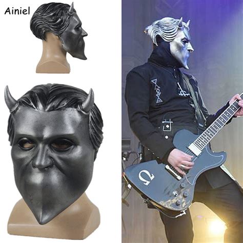 Adult Ghost Bc Band Nameless Ghoul Latex Mask Cosplay Costume Funny Scary Full Face Masks Prop ...