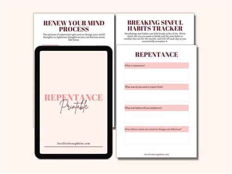 Repentance Printable - For All Is Through Him