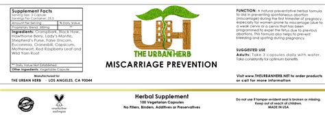 Miscarriage Prevention - The Urban Herb