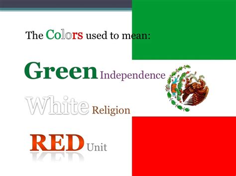 The meaning of color of the mexican flag