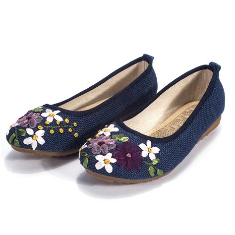 Womens Classic Flat Shoes Round Toe Ballet Flat Shoes Cute Slip-On ...