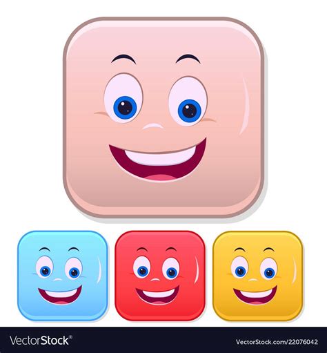 Emoji face smiling emoticon cute smiley colorful Vector Image Happy Face, Smile Face, Emoji ...