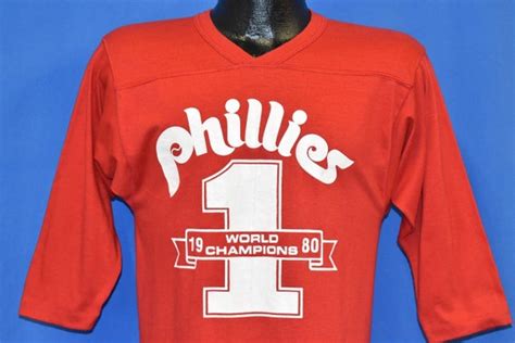 80s Philadelphia Phillies 1980 World Series Champs t-… - Gem