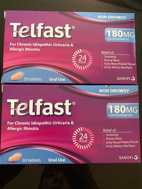 Telfast 180mg, Health & Nutrition, Medical Supplies & Tools on Carousell