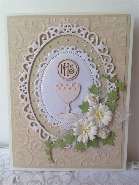 Beautifully Handmade First Holy Communion card. Card measures 5 x 6,5 ...