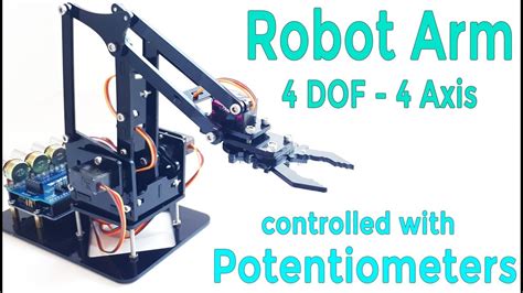 Barebones Arduino Bluetooth Module Arduino Uno R3 4 DOF Robot Arm Plexiglass Robot Arm Kit ...