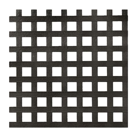 Veranda 4 ft. x 8 ft. Black Privacy Square Vinyl Lattice - Framed 222602 - The Home Depot ...