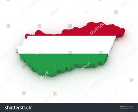 Three Dimensional Map Hungary Hungarian Flag Stock Illustration ...