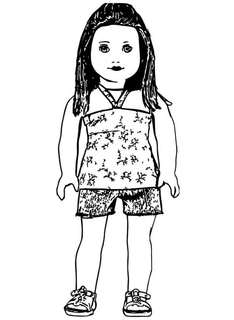 American Girl Coloring Page