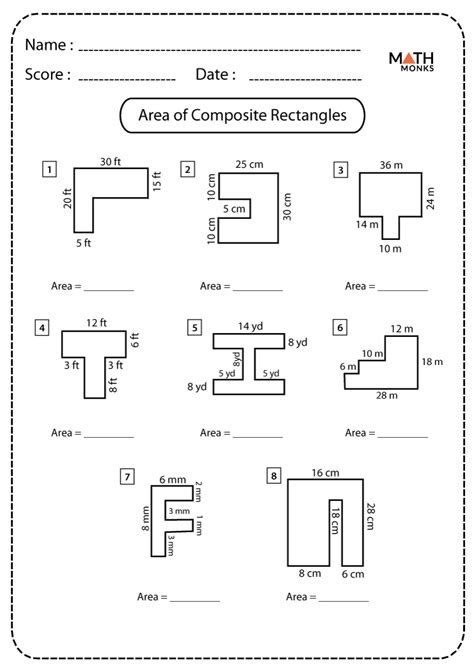 Area Of Composite Figures Worksheet – E Street Light