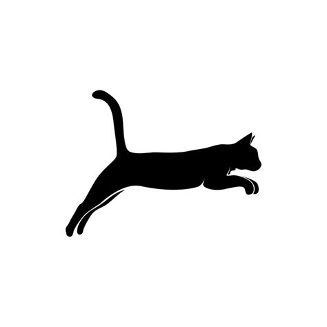 Black Cat Jumping Logo