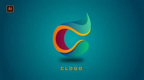 How To Create C Letter Logo Design in Illustrator Tutorial | Letter logo, Logo design, Letter ...