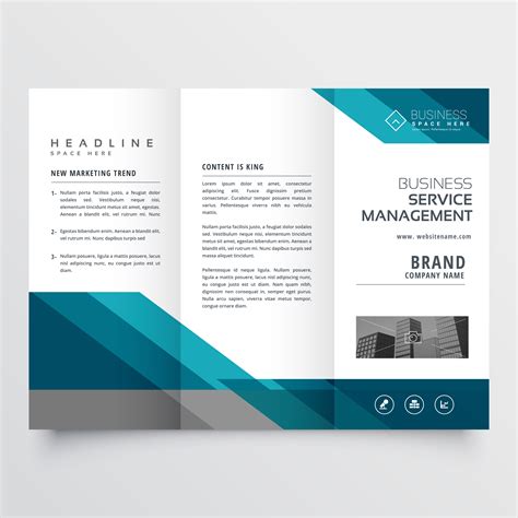 business trifold brochure leaflet design in size A4 for print ...