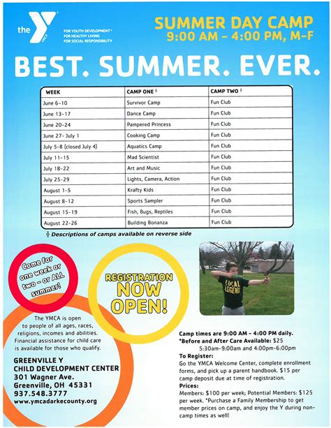 SUMMER DAY CAMPS AT THE YMCA - Darke County YMCA