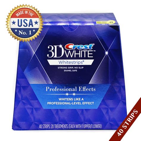 Crest 3D White Whitestrips Professional Effects Teeth Whitening Kit of 40 Strips / 20 Sachets ...