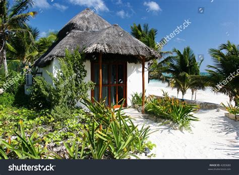 Beach Side Bungalow In Tulum Mexico. Stock Photo 4283680 : Shutterstock