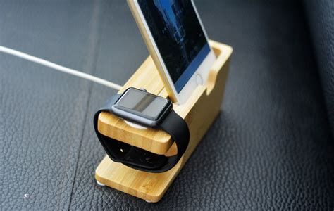 Hsiendai Official Blog: Apple Watch Stand Charging Dock Bamboo Charge Station Cradle for Apple ...