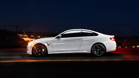 Wallpaper BMW M4 coupe F82 white car side view 1920x1200 HD Picture, Image