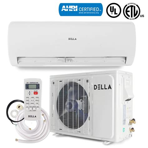 DELLA Air Conditioner Inverter + Ductless Wall Mount Mini Split System ...